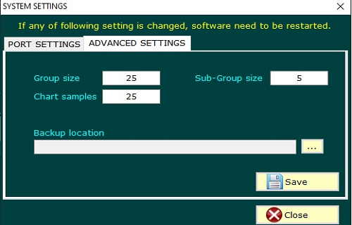 Advance Settings